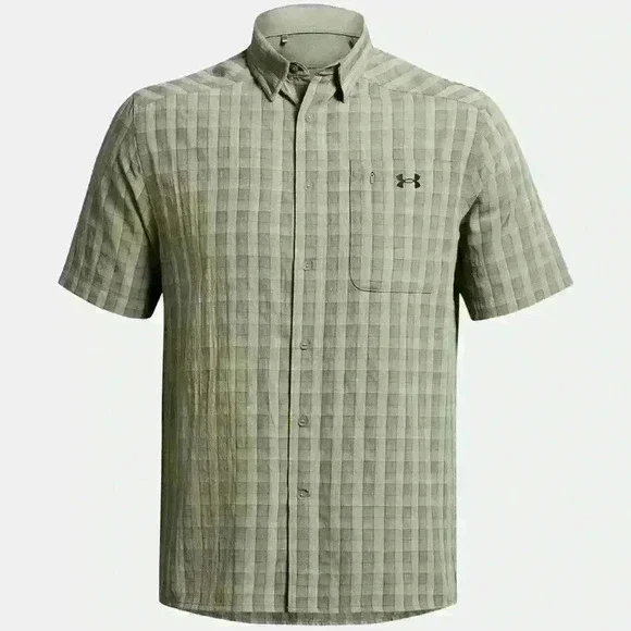 Men's UA Drift Tide 2.0 Plaid Short Sleeve Size Large - Picture 4 of 5